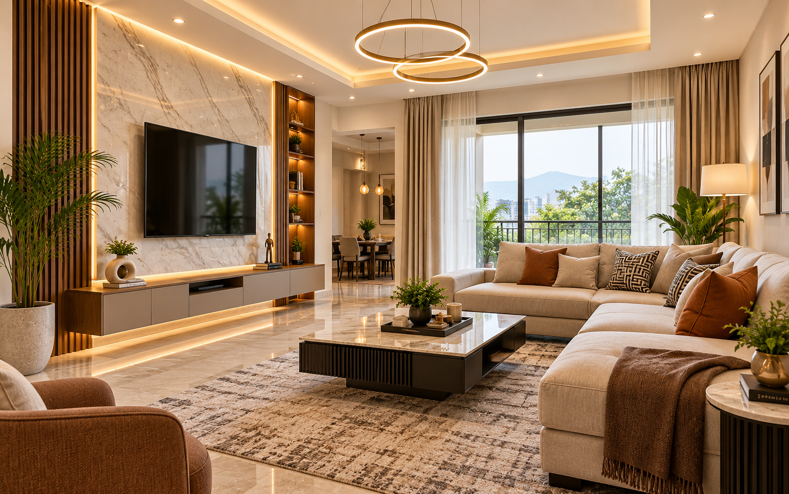 Living Room Interior Design in Haldwani